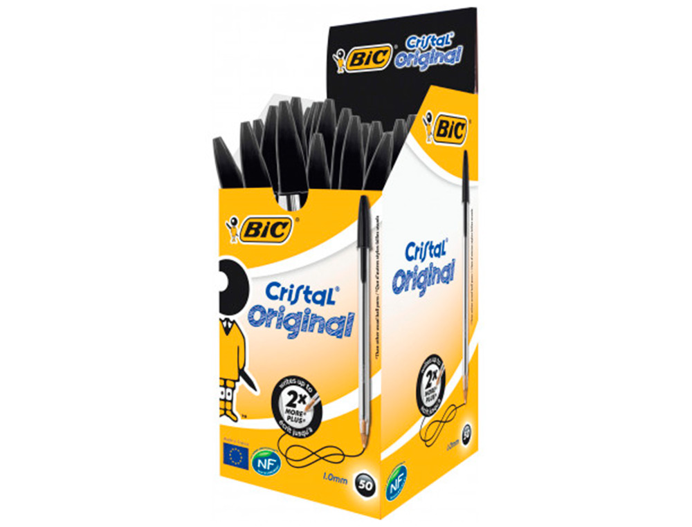 BOLIGRAFO BIC CRISTAL ORIGINAL TINTA NEGRA UNIDAD