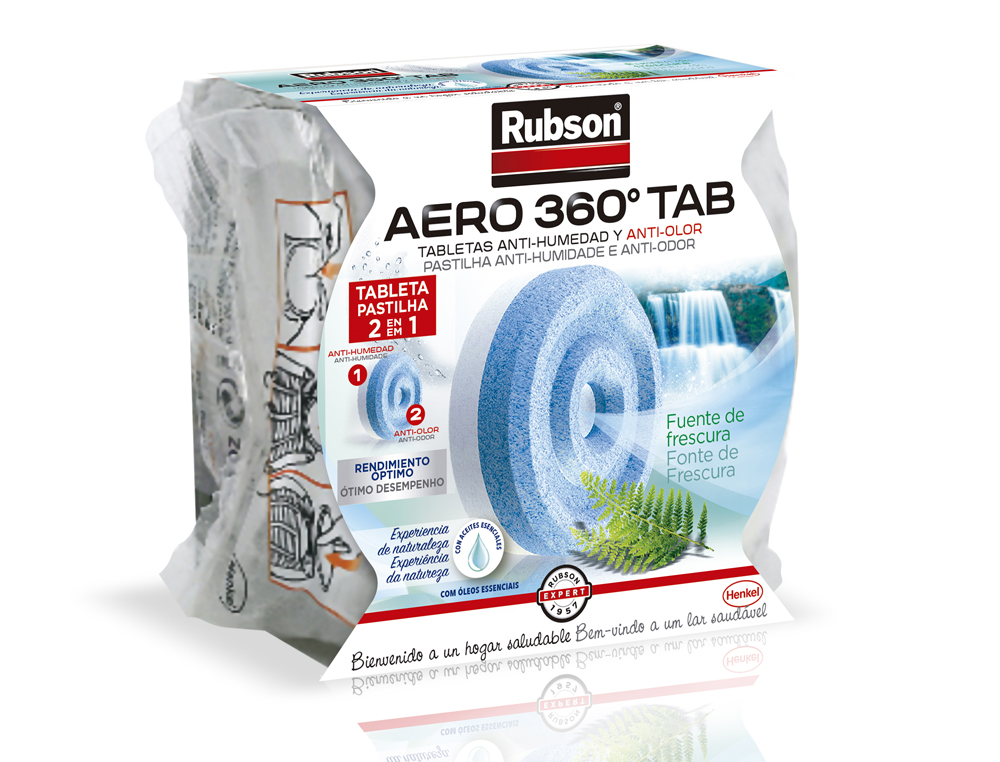 RECAMBIO PASTILLA DESHUMIDIFICADOR RUBSON AERO 360 AROMATERAPIA FRESCURA