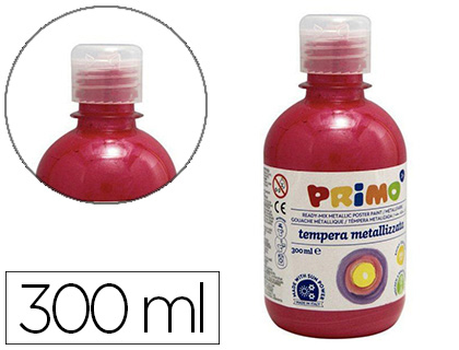 TEMPERA LIQUIDA PRIMO ESCOLAR 300 ML ROJO METALIZADO