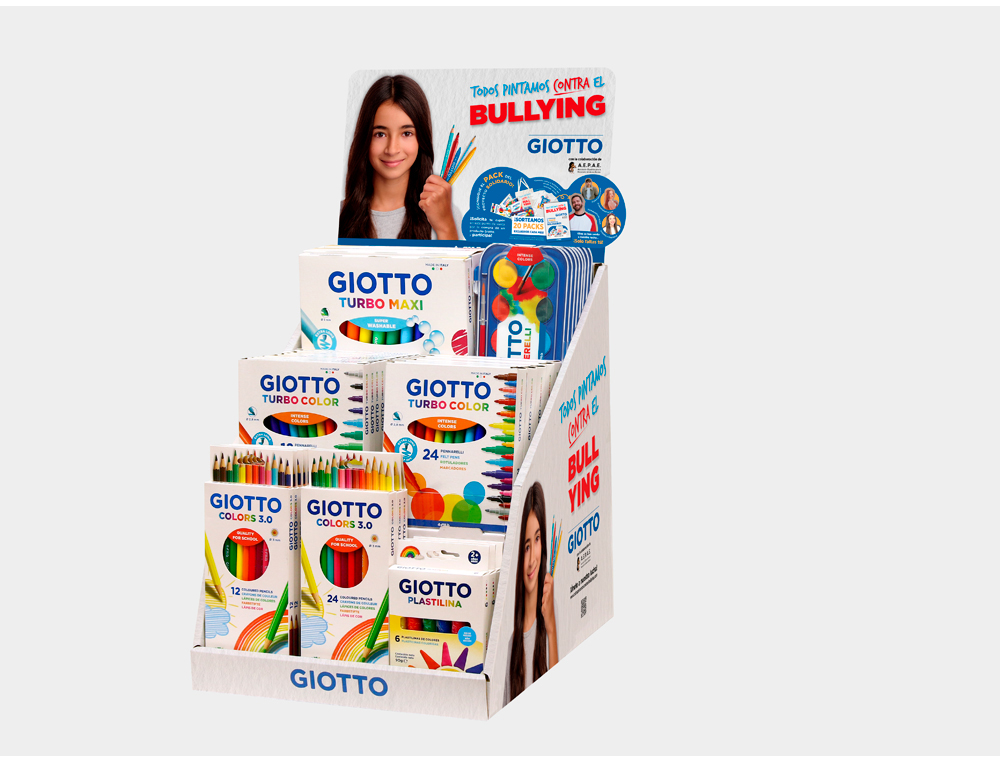 EXPOSITOR SOBREMESA GIOTTO CAMPAA TODOS PINTAMOS CONTRA EL BULLYING 2025