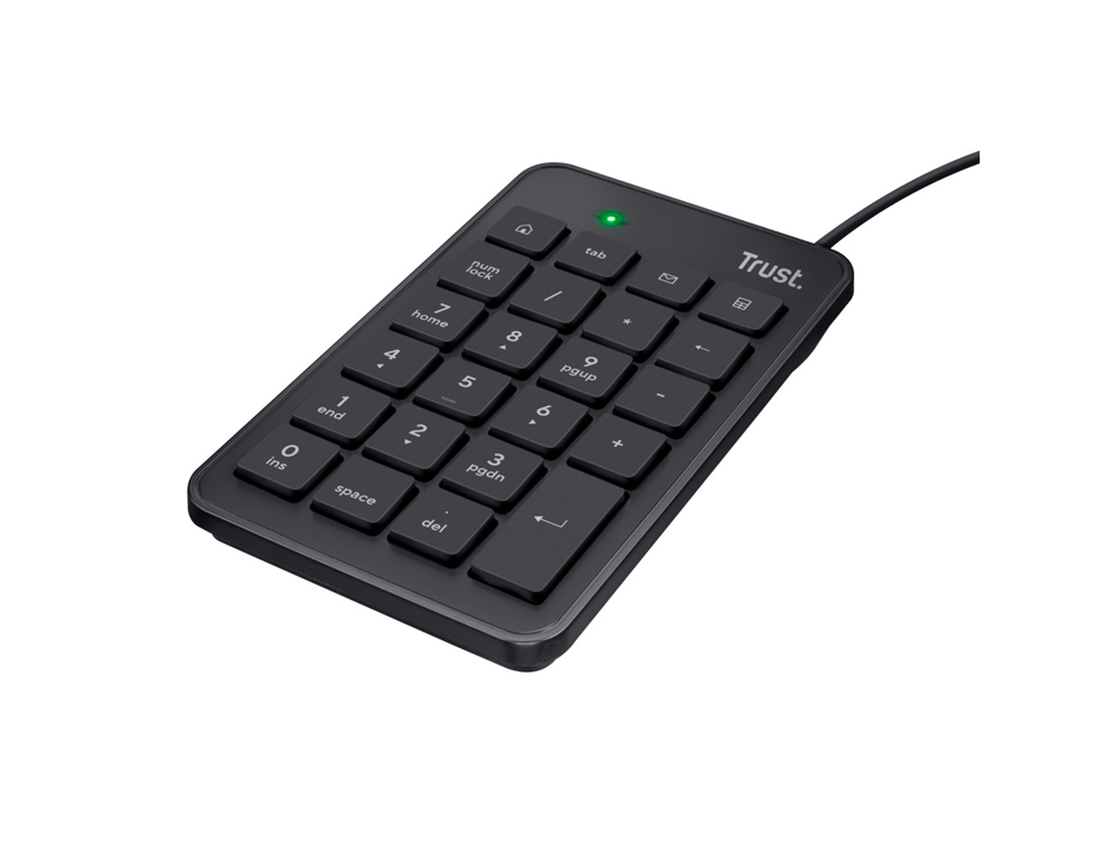 TECLADO NUMERICO TRUST XALAS NUMPAD CON CABLE LONGITUD 145 CM USB 2.0 COLOR NEGRO