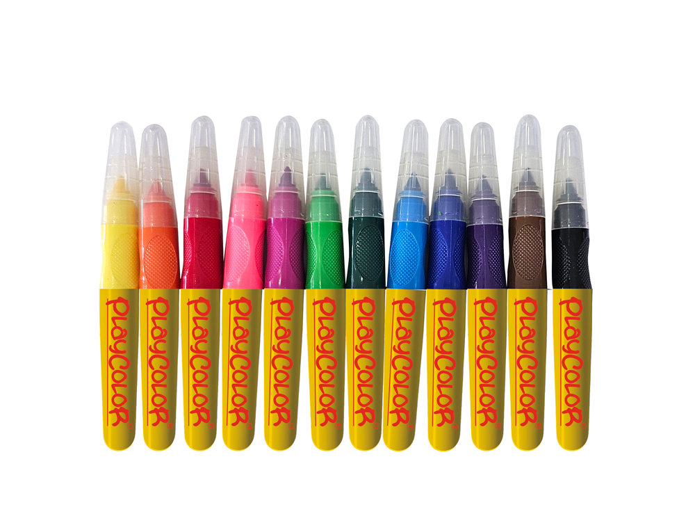 ROTULADOR PLAYCOLOR JUMBO BASIC LAVABLE CAJA DE 12 UNIDADES COLORES SURTIDOS