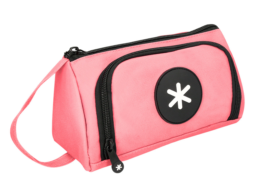 ESTUCHE PORTATODO ANTARTIK CON BOLSILLO DELANTERO DESPLEGABLE COLOR CORAL 110X85X200 MM