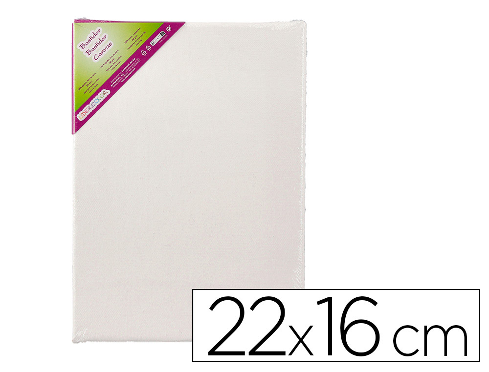 BASTIDOR LIDERPAPEL 1F LIENZO GRAPADO TRASERO ALGODON 100% 22X16 CM